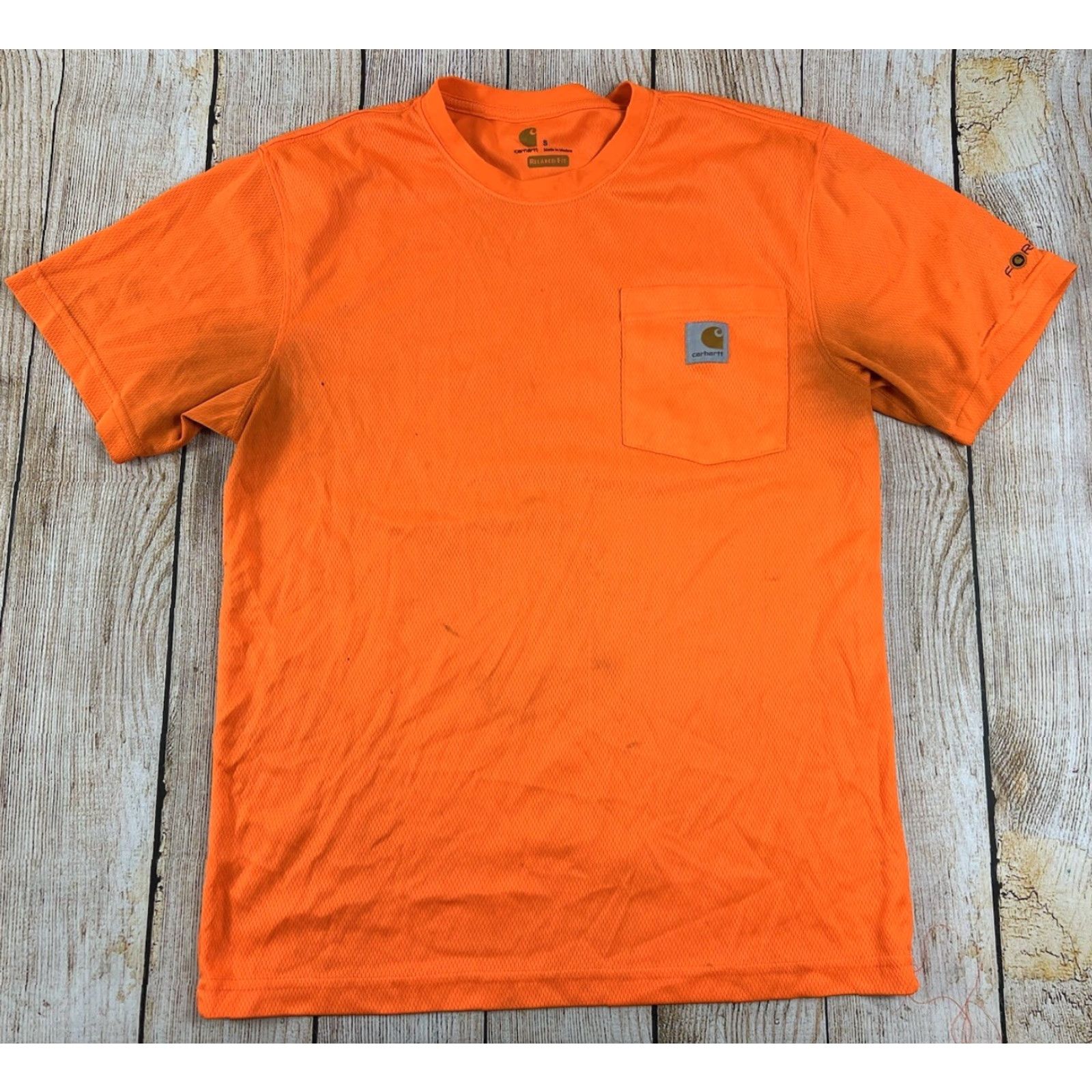 Carhartt Carhartt Shirt Men Orange Small Lot Of 2 High Visibility Relaxed Fit Force Work Shirts S Size US S / EU 44-46 / 1 - 7 Thumbnail