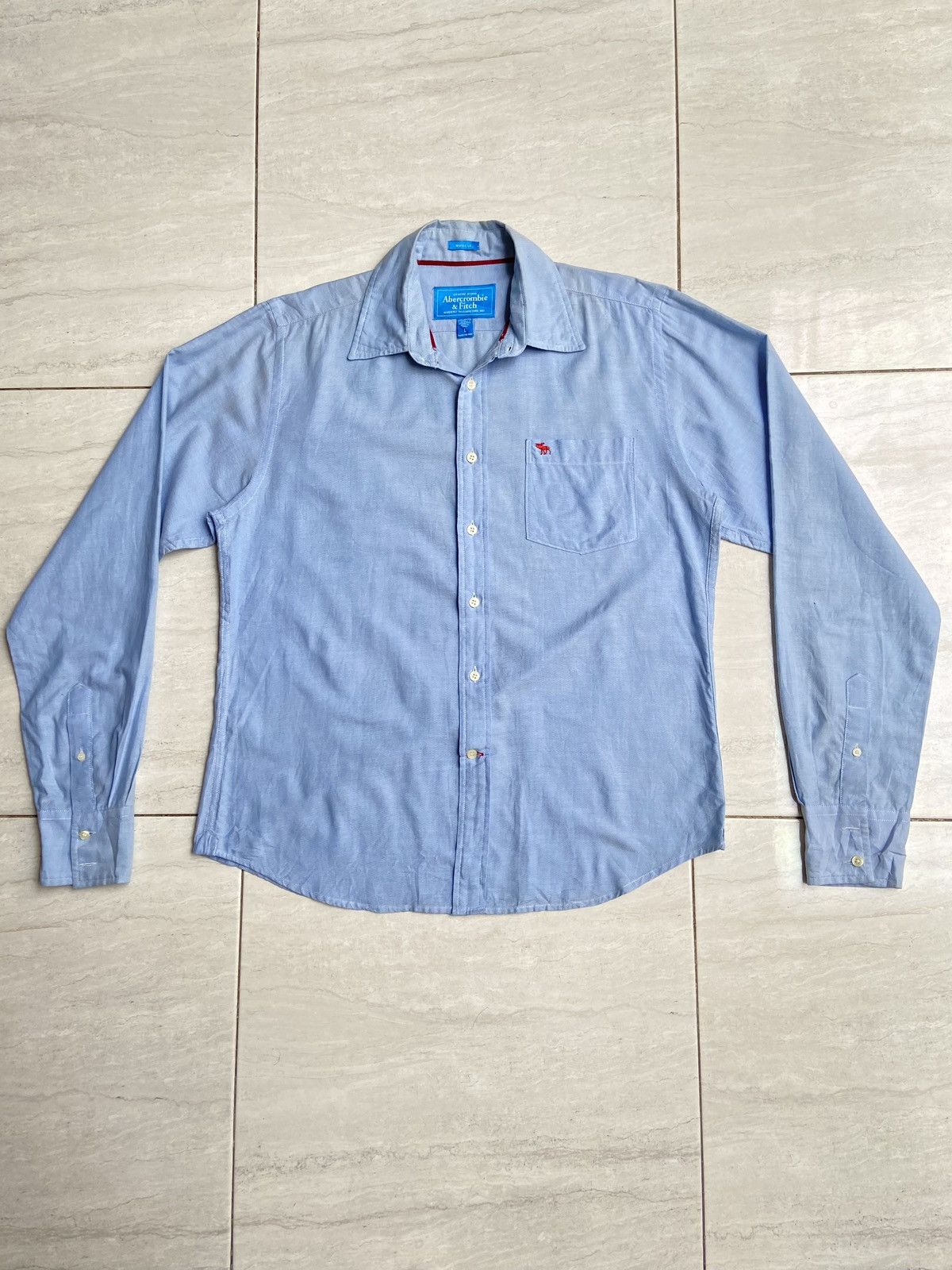 Abercrombie & Fitch ABERCROMBIE & FITCH Blue Shirt Size US L / EU 52-54 / 3 - 6 Thumbnail