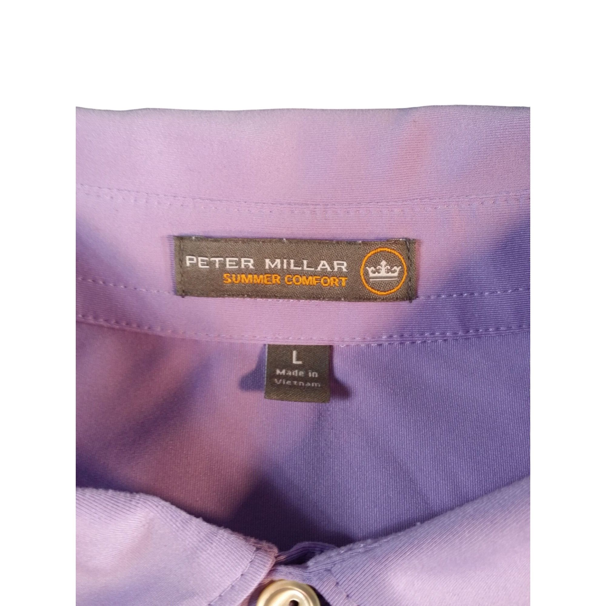 Peter Millar Peter Millar Summer Comfort Golf Polo Men Sz L Purple Casual Size US L / EU 52-54 / 3 - 7 Thumbnail