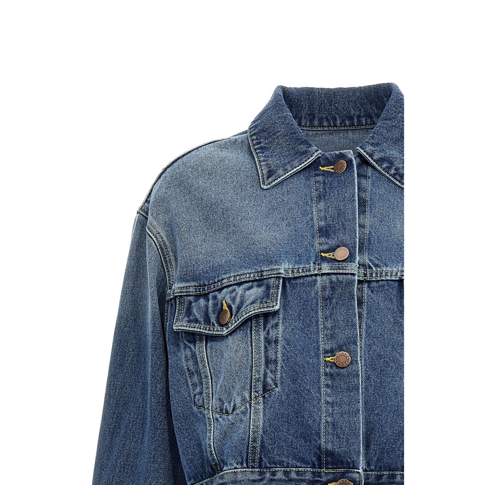 Prada PRADA Blue Denim Jacket New & Authentic (Women's size:8;) Size M / US 6-8 / IT 42-44 - 3 Thumbnail