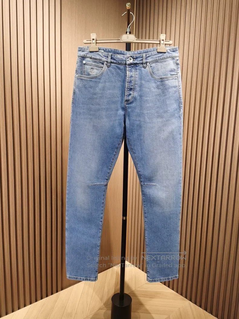 Brunello Cucinelli Brunello Cucinelli Bamboo Denim Pants Size US 30 / EU 46 - 1 Thumbnail