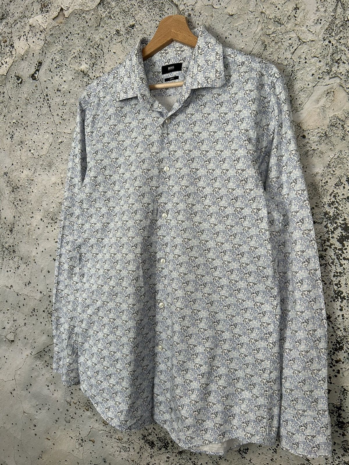Hugo Boss Hugo Boss Animal Shirt Alternative Hype Y2K 00s Grunge Rare Size US L / EU 52-54 / 3 - 2 Thumbnail