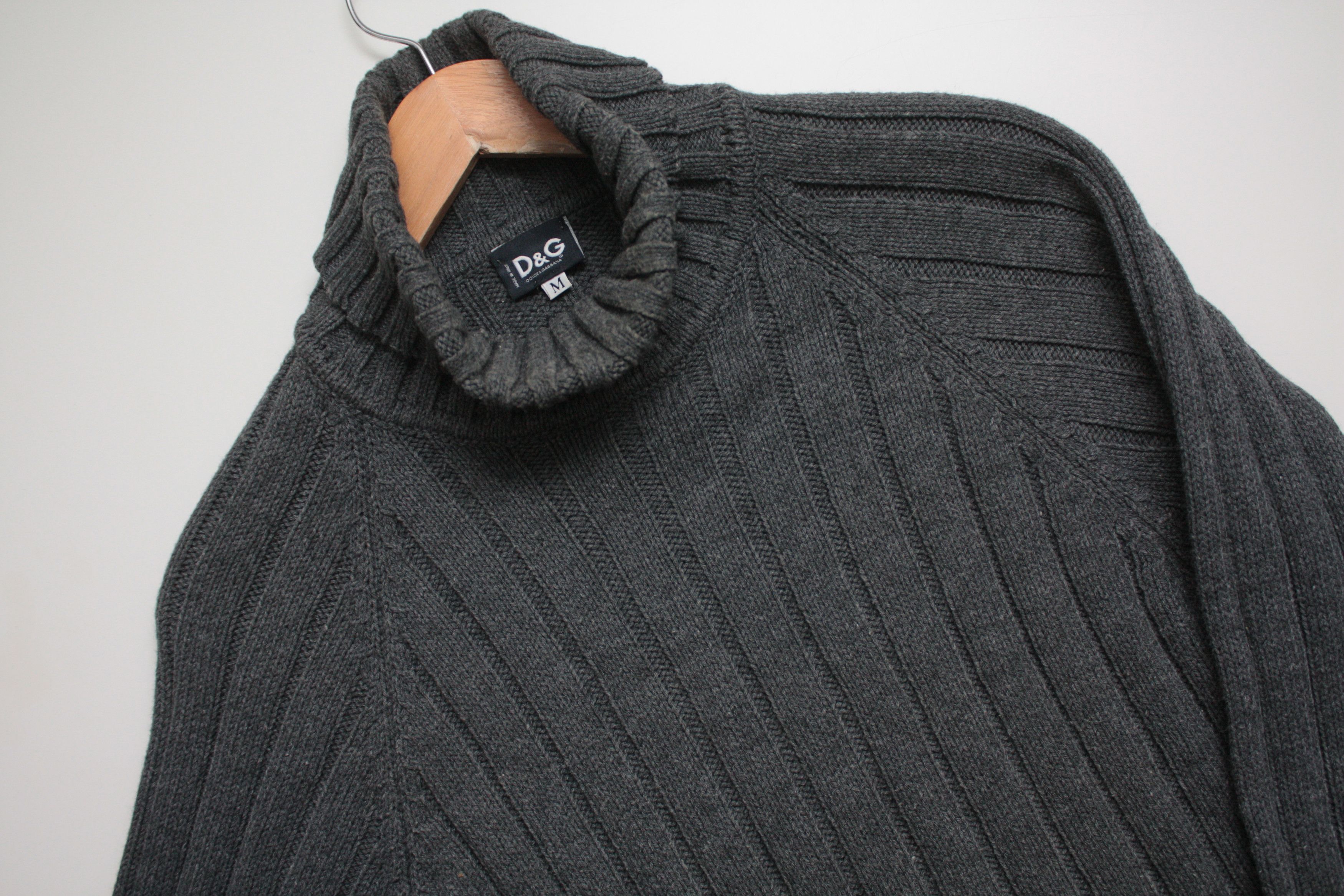 image of Dolce Gabbana Grey Knitted Sweater Men's M Made In Italy (Size Medium)