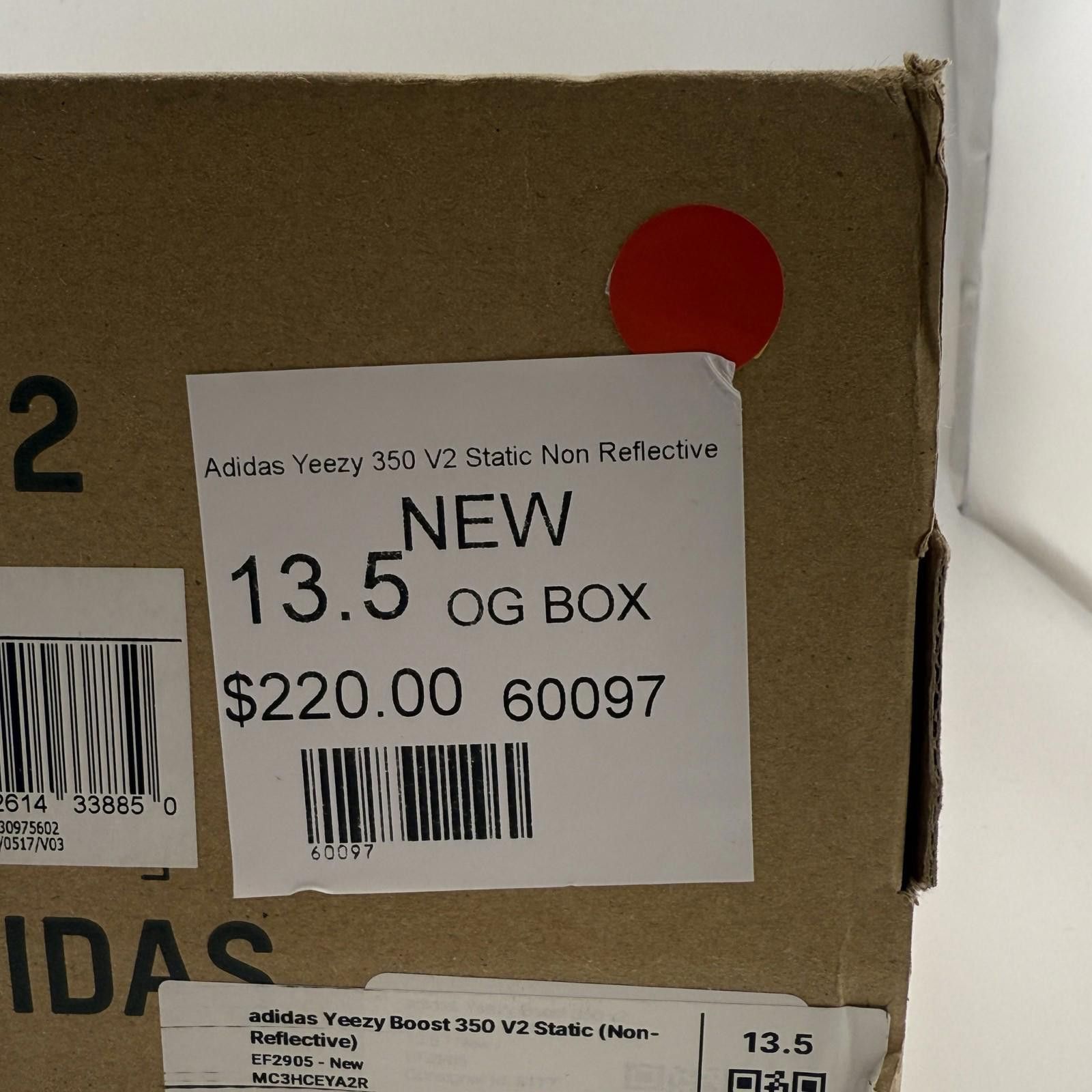Adidas Adidas Yeezy Boost 350 V2 Static Non Reflective 13.5 Size US 14 / EU 47 - 9 Thumbnail