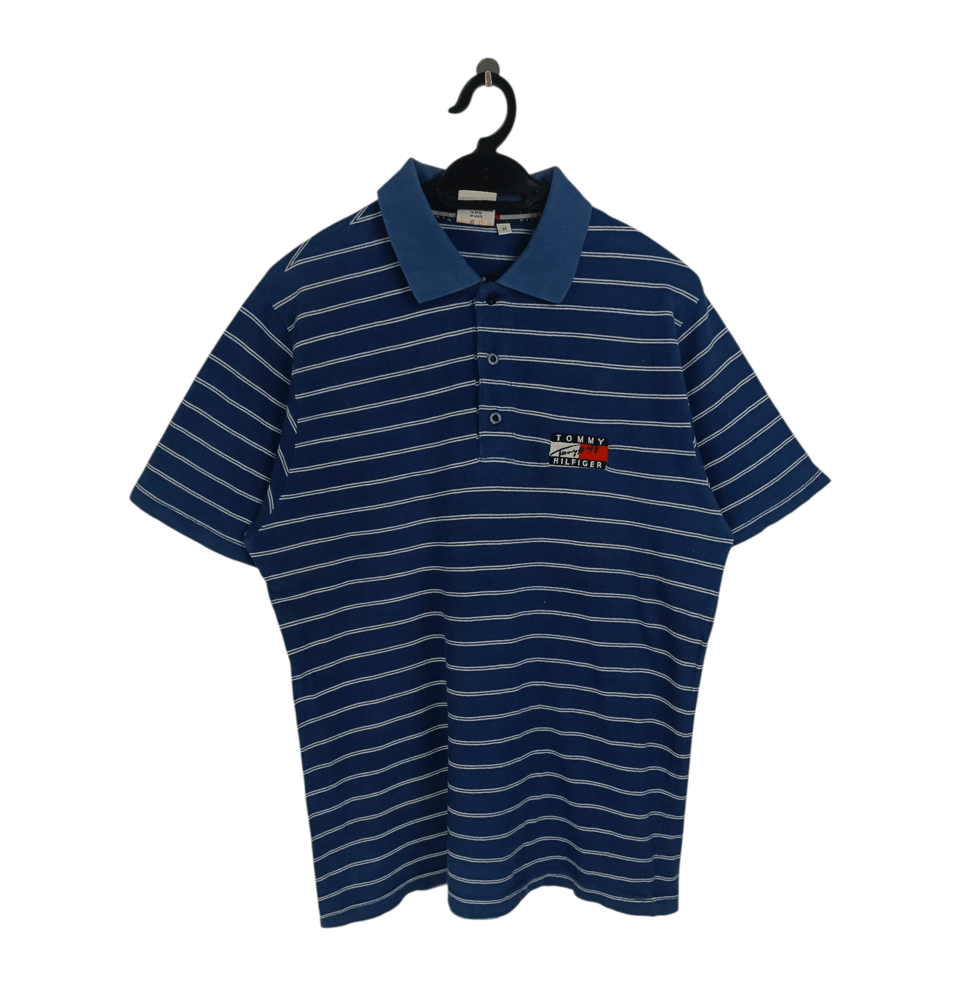 Tommy Hilfiger VINTAGE TOMMY HILFIGER STRIPE POLOS VERY RARE BLUE Size US M / EU 48-50 / 2 - 1 Thumbnail