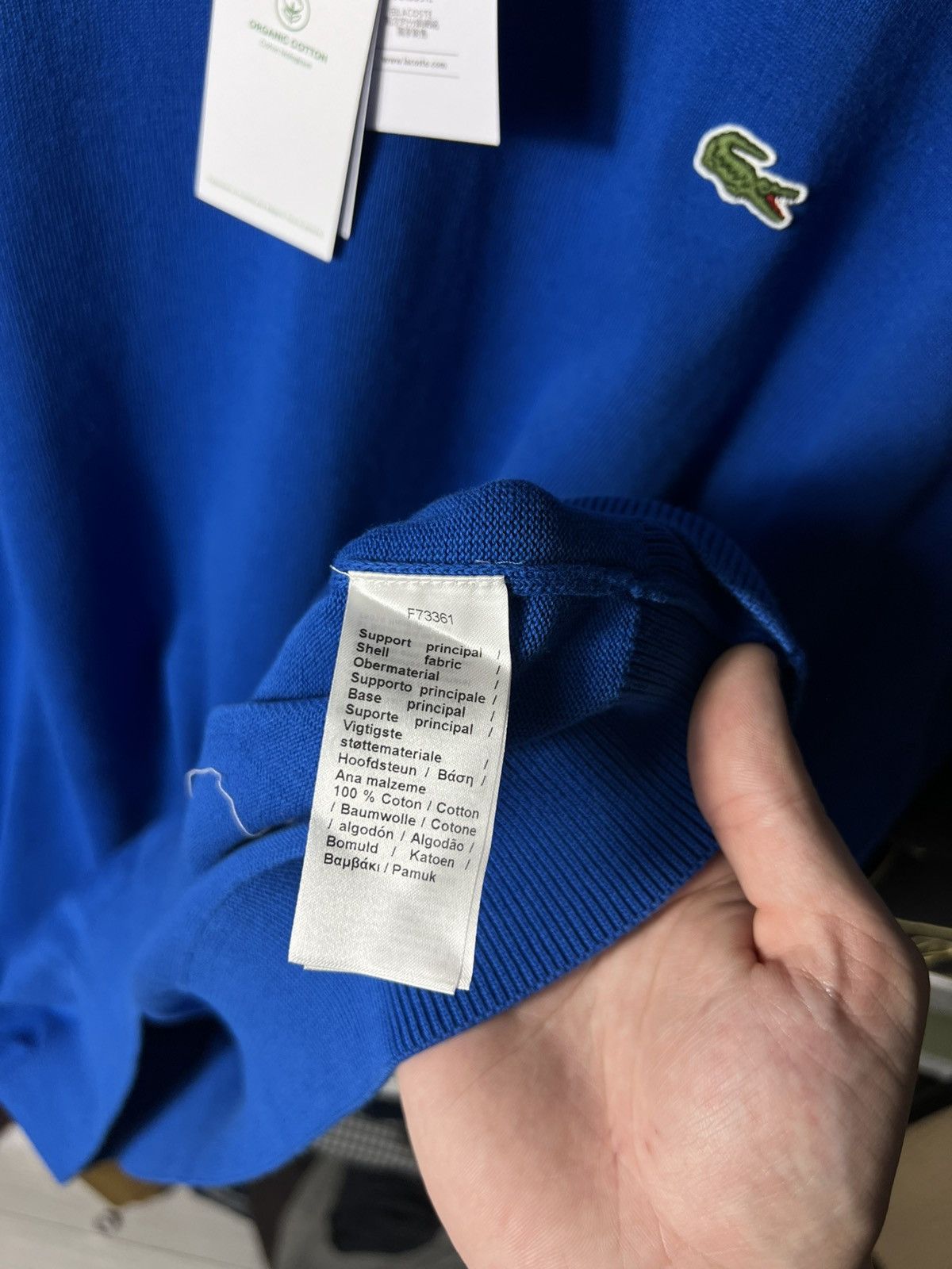 Lacoste 🐊 Lacoste Organic Cotton Crew neck Sweater Blue XXXL FR 8 Size US XXL / EU 58 / 5 - 9 Thumbnail