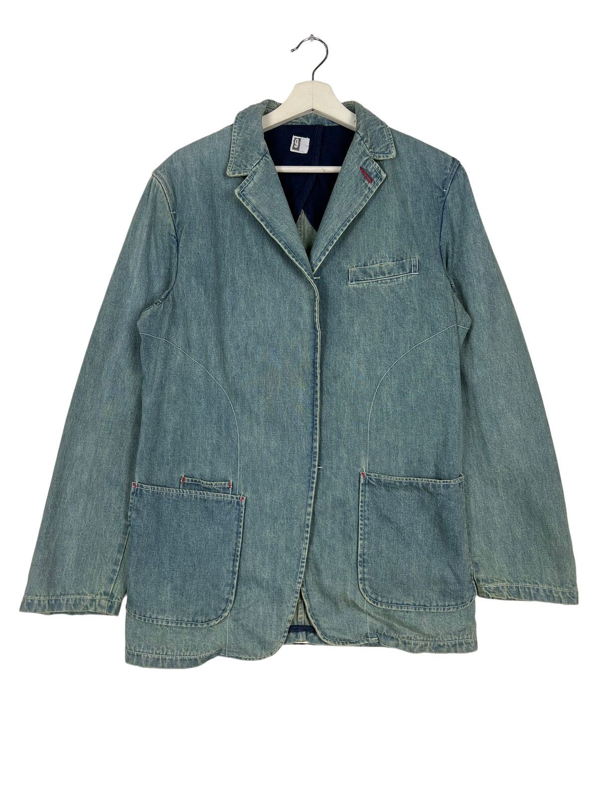 Japanese Brand 🔥 9 SPEC BROKEN DENIM JACKET Size US M / EU 48-50 / 2 - 2 Thumbnail