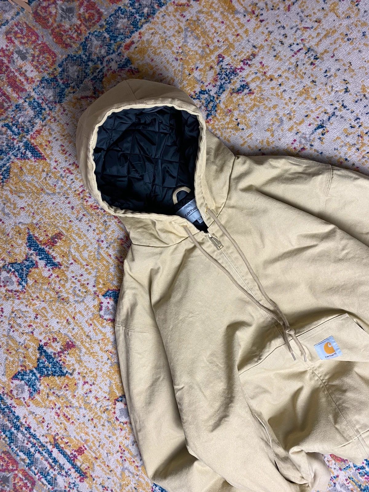 Carhartt Carhartt Detroit Work Wear Hooded Jacket Jacke beige Senf Size US L / EU 52-54 / 3 - 2 Thumbnail