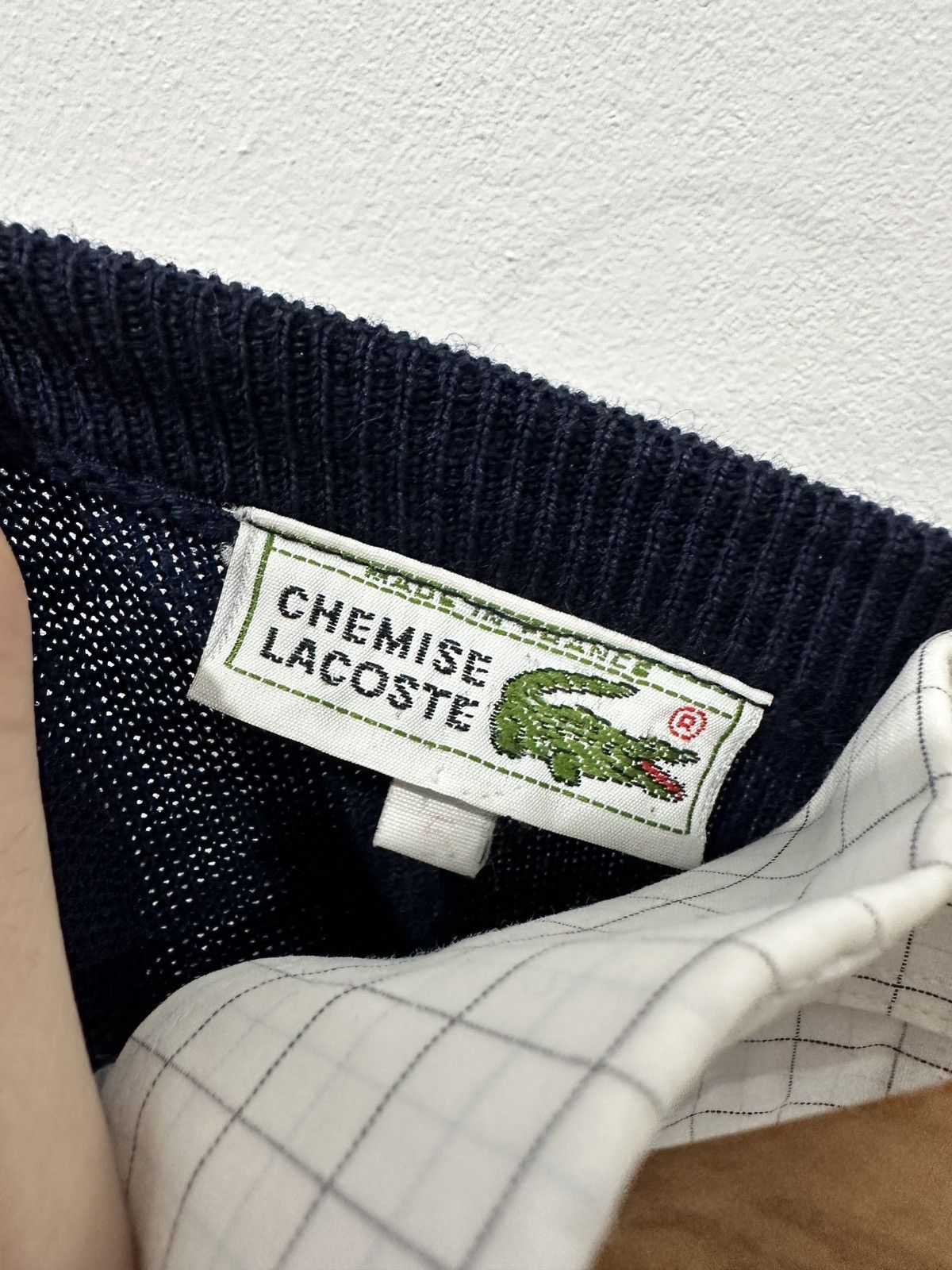 Lacoste × Vintage Vintage Lacoste V Neck Sweater Size US L / EU 52-54 / 3 - 8 Thumbnail