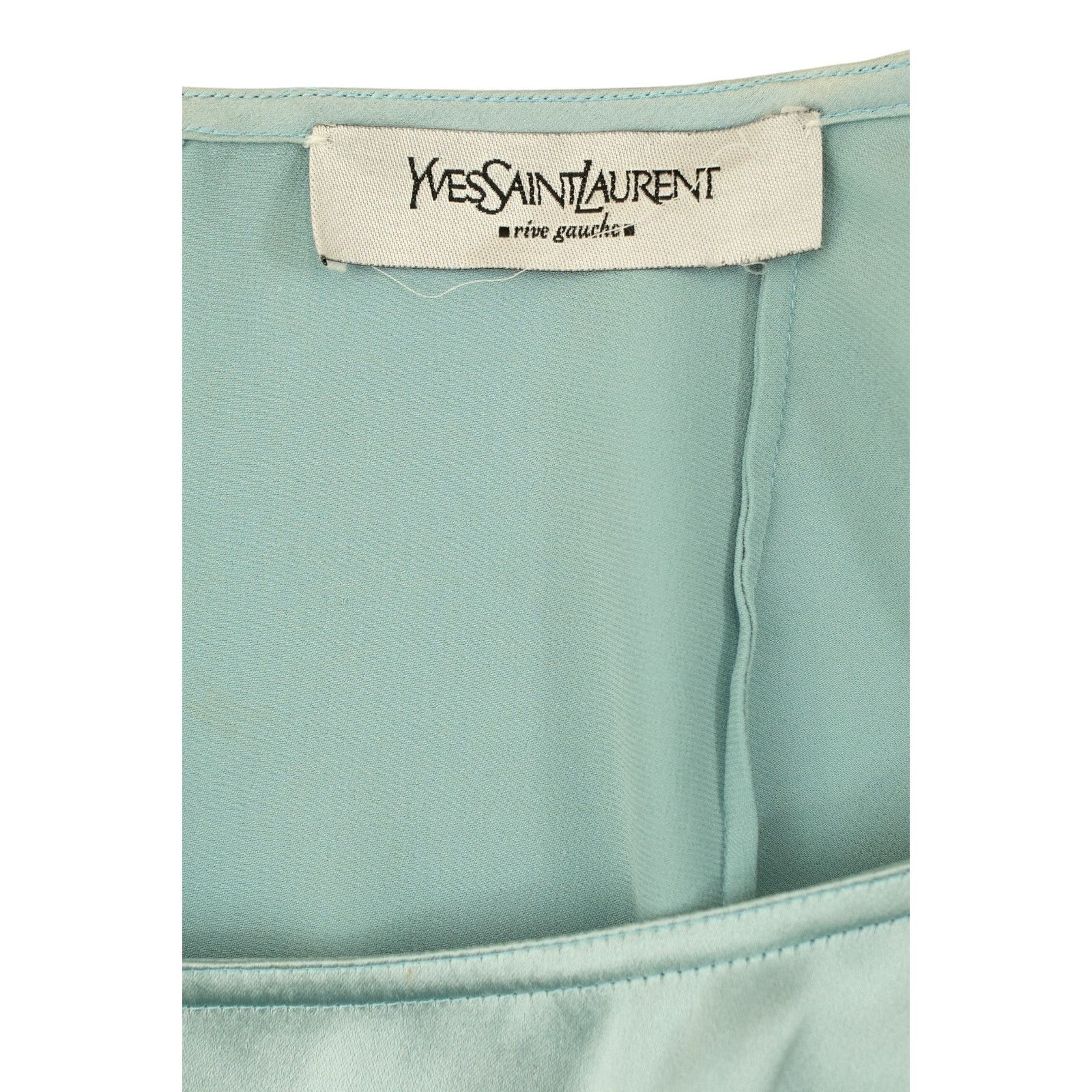 Yves Saint Laurent by Tom Ford F/W 2003 Silk Baby Blue Top Size S / US 4 / IT 40 - 4 Thumbnail