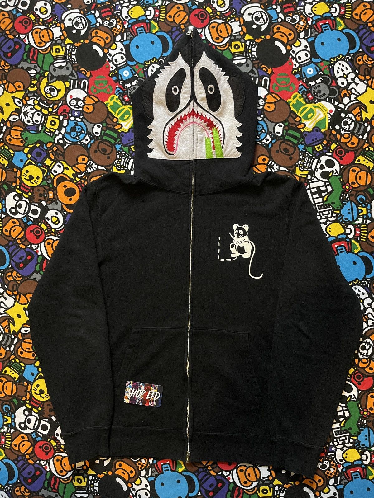 Bape A Bathing Ape Black Panda Full Zip Up Hoodie | Grailed