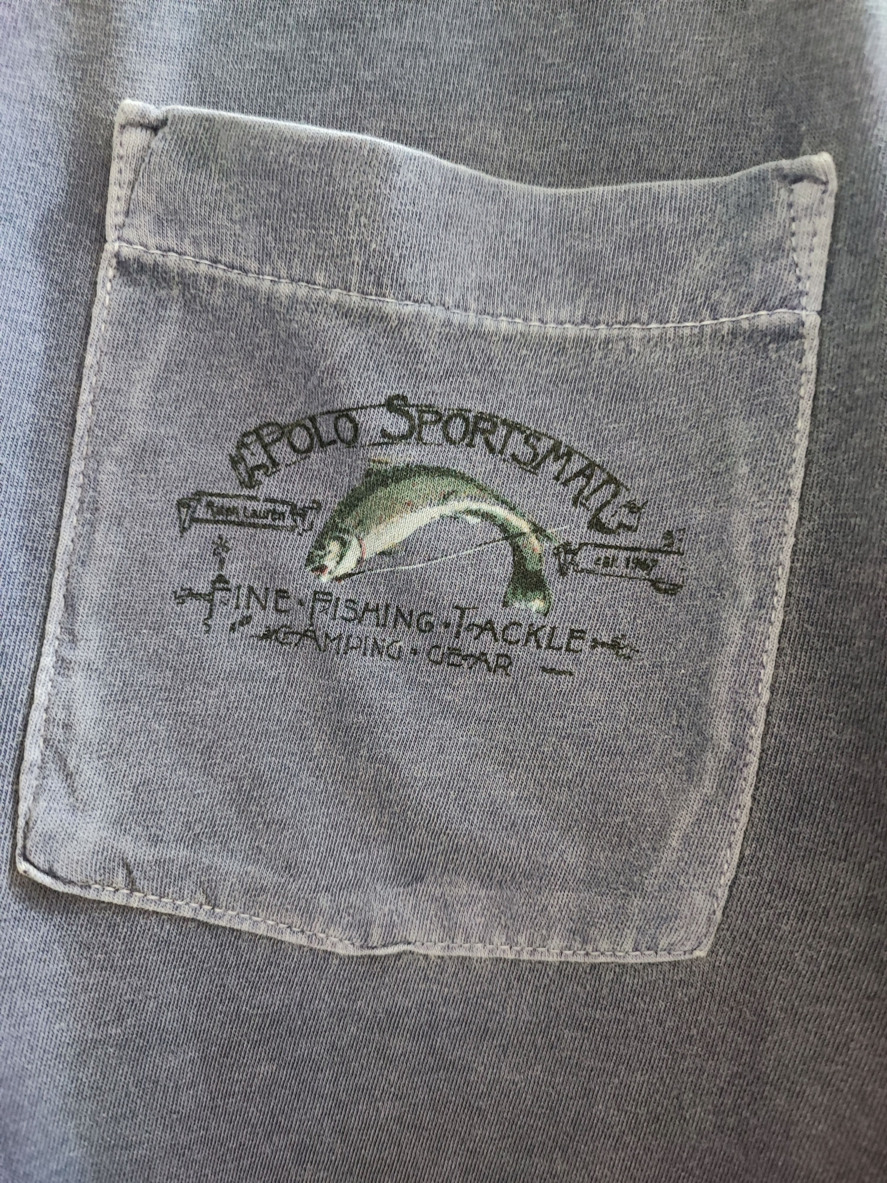 Polo Ralph Lauren Vintage 90's Polo Country Ralph Lauren Sportsman Pocket Tee Size US M / EU 48-50 / 2 - 5 Thumbnail
