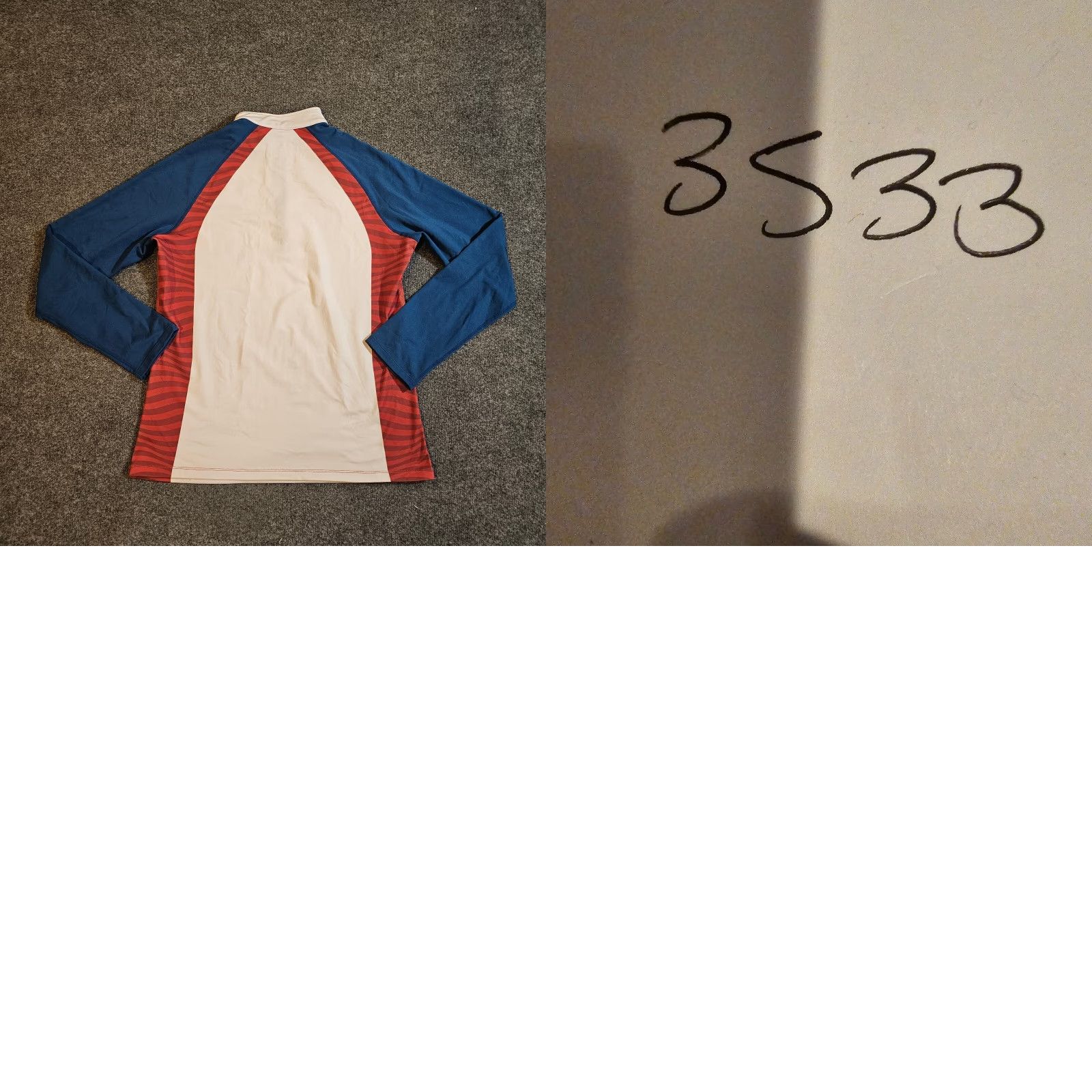 Vintage VINTAGE Running Man Top Womens Large White Red Wonder Woman 1/4 Zip Long Sleeve Athletic Size L / US 10 / IT 46 - 8 Thumbnail