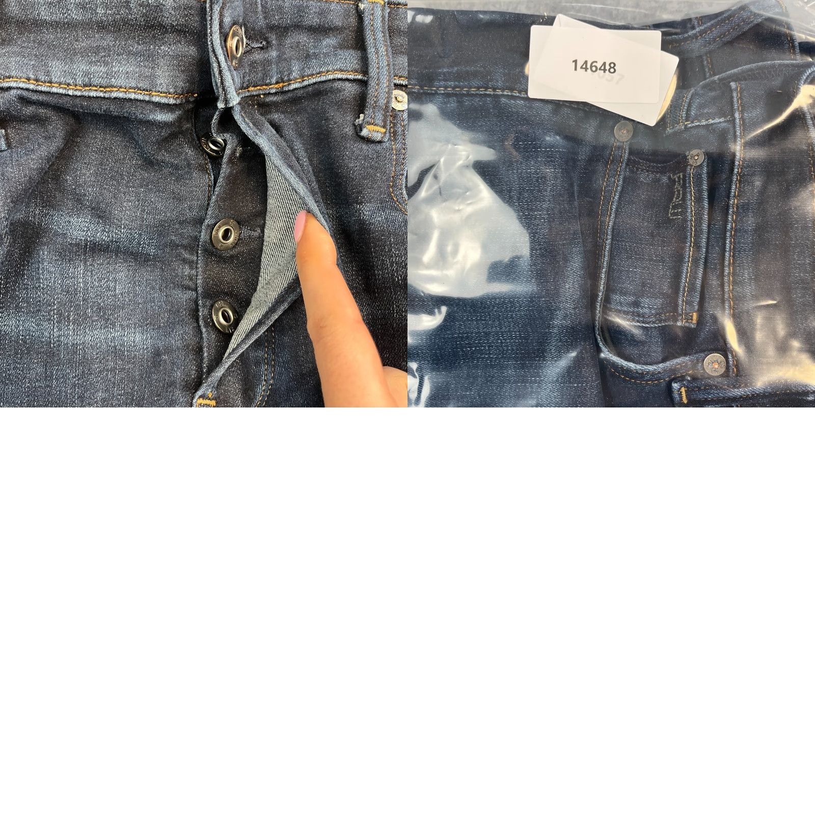 G-Star G-Star Jeans Slim Fit Regular 33 Dark Wash Blue Denim 5-Pocket Tapered Mens Slim 3301 Model 3301 Stretch Cotton Elastan Size US 33 - 9 Thumbnail