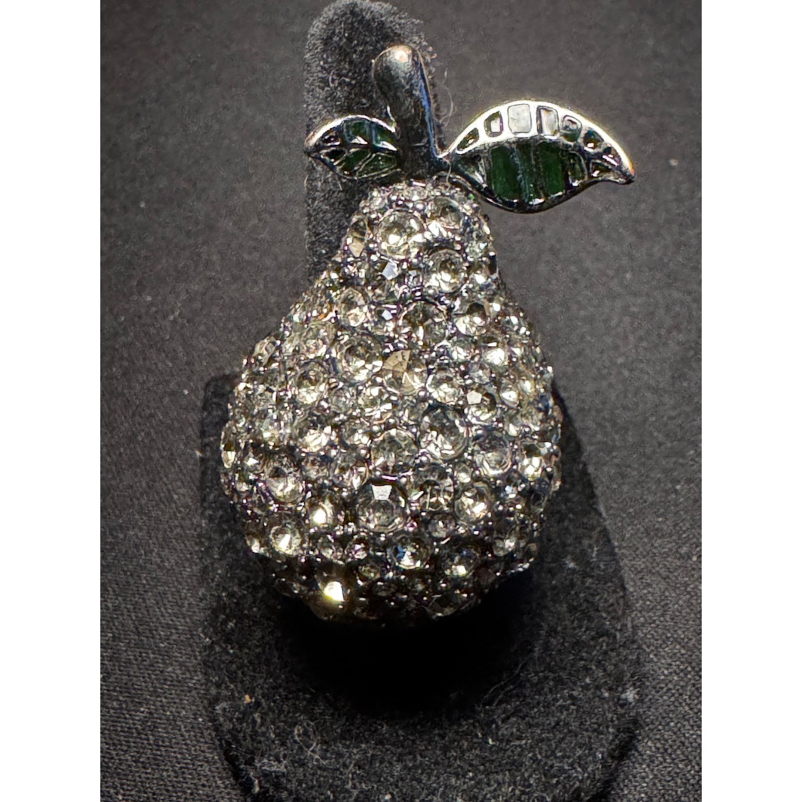 Marc by Marc Jacobs Marc Jacobs Pear Silver Tone Rhinestone Ring Size 5.5 Size ONE SIZE - 1 Thumbnail