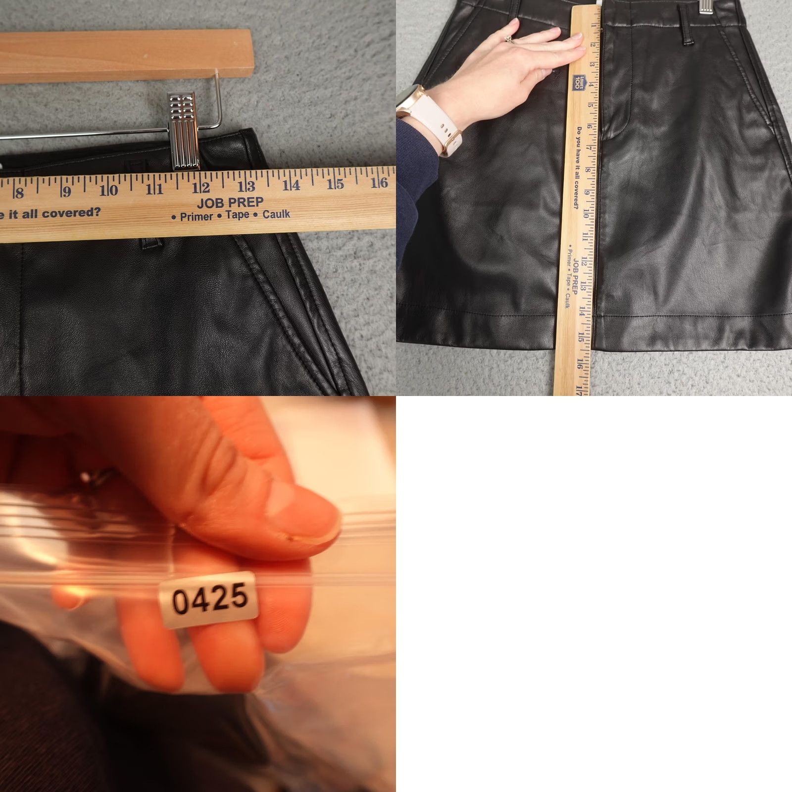 Gap Gap Skirt Womens 4 Black Faux Leather Mini Zip Front Pockets 4/27 Business Size 27" / US 4 / IT 40 - 9 Thumbnail