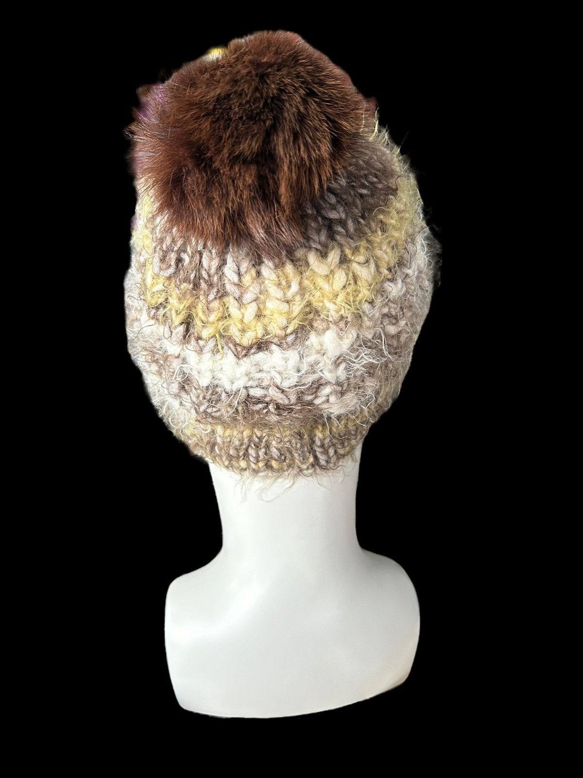 Japanese Brand × Kapital × Vintage CA4LA x Weave Toshi Knitted Fur Hairy Made in Italy Hats Size ONE SIZE - 4 Thumbnail