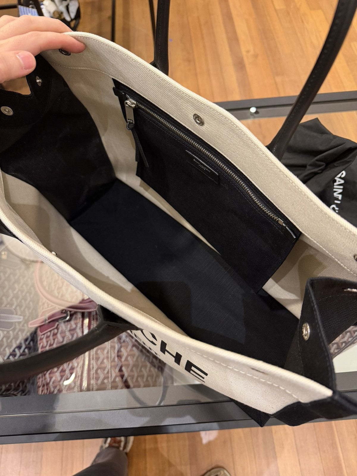 Saint Laurent Paris Saint Laurent Rive Gauche Tote Bag Size ONE SIZE - 3 Thumbnail