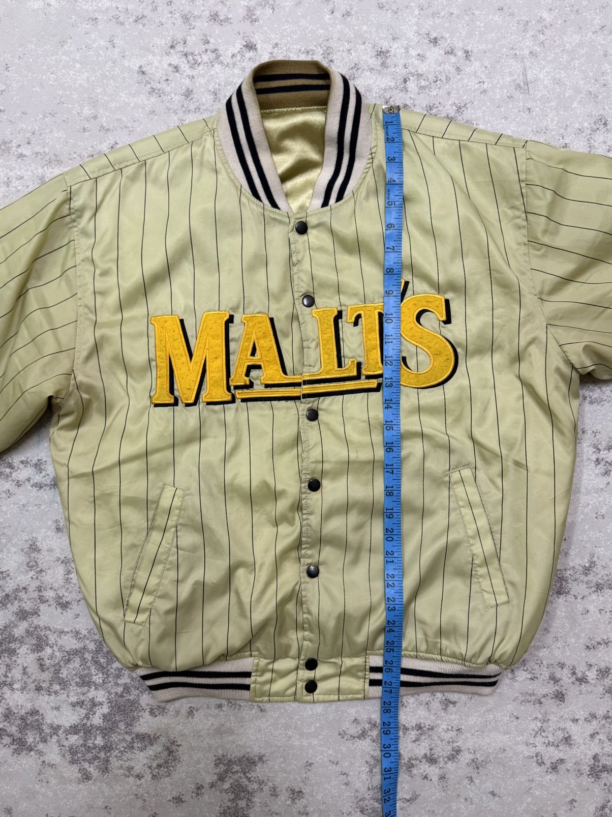 Vintage Vintage Suntory Malt’s Beer Riversible Varsity Bomber Jacket Size US L / EU 52-54 / 3 - 20 Thumbnail