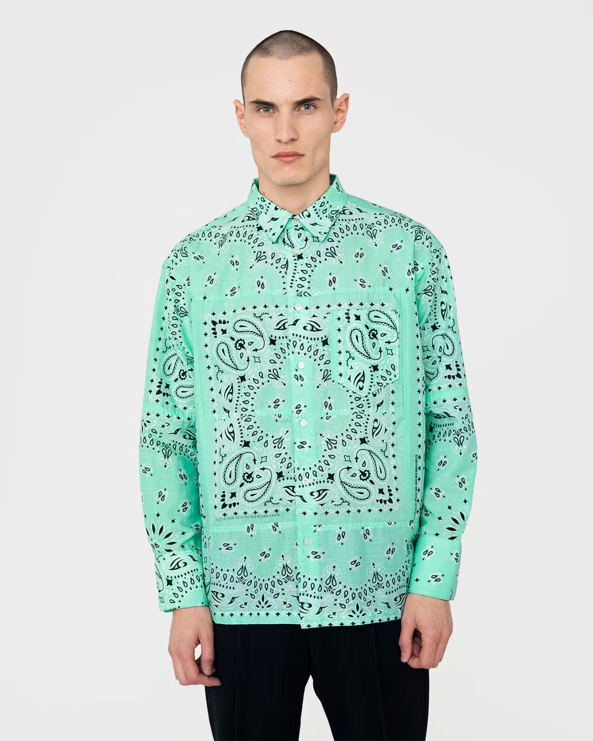 Highsnobiety × Japanese Brand × Takahiromiyashita The Soloist. Miyagihidetaka x Highsnobiety Bandana Shirt in Mint Size US M / EU 48-50 / 2 - 6 Thumbnail