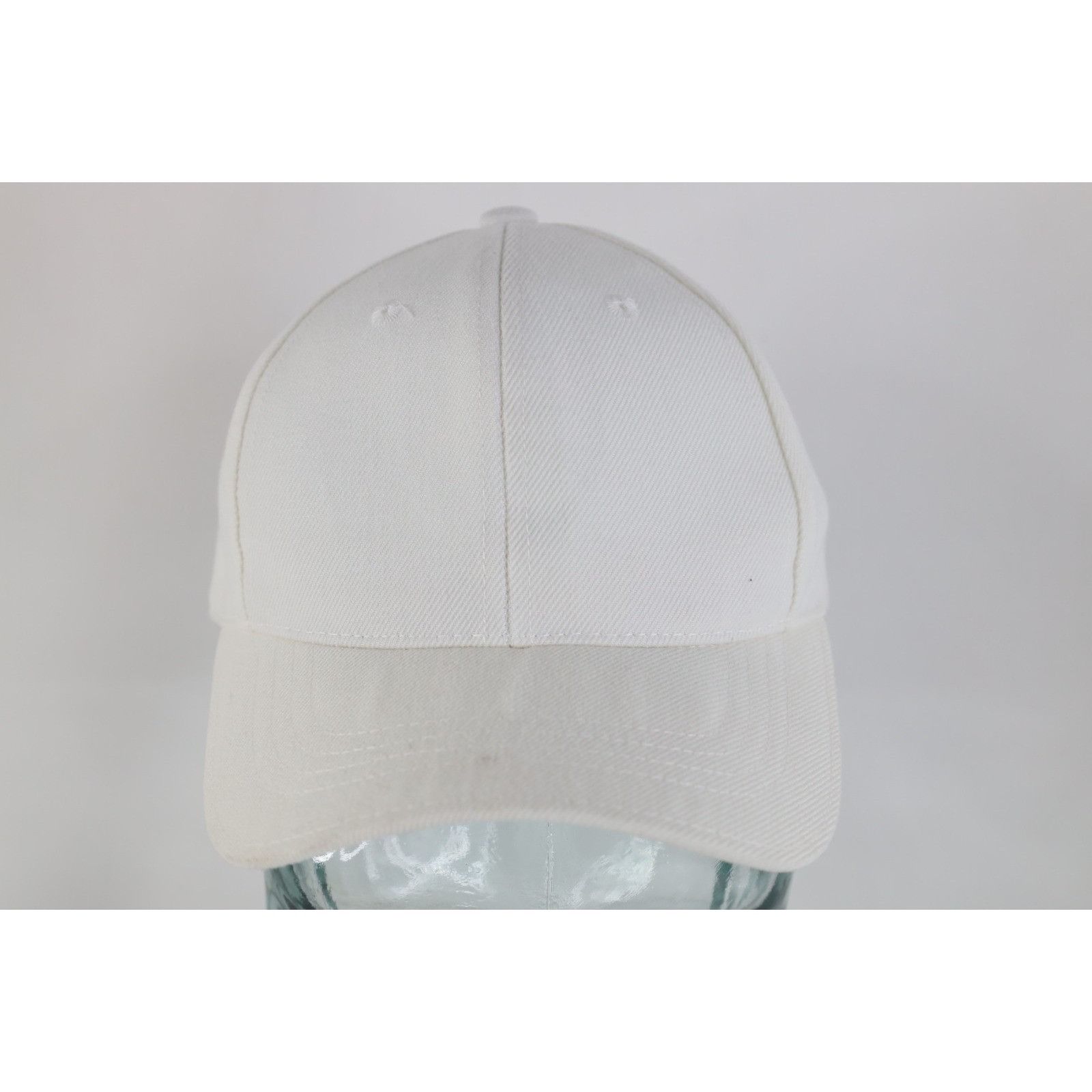 Vintage Vintage 90s Streetwear Blank Wool Blend Fitted Hat Cap White Size ONE SIZE - 1 Thumbnail
