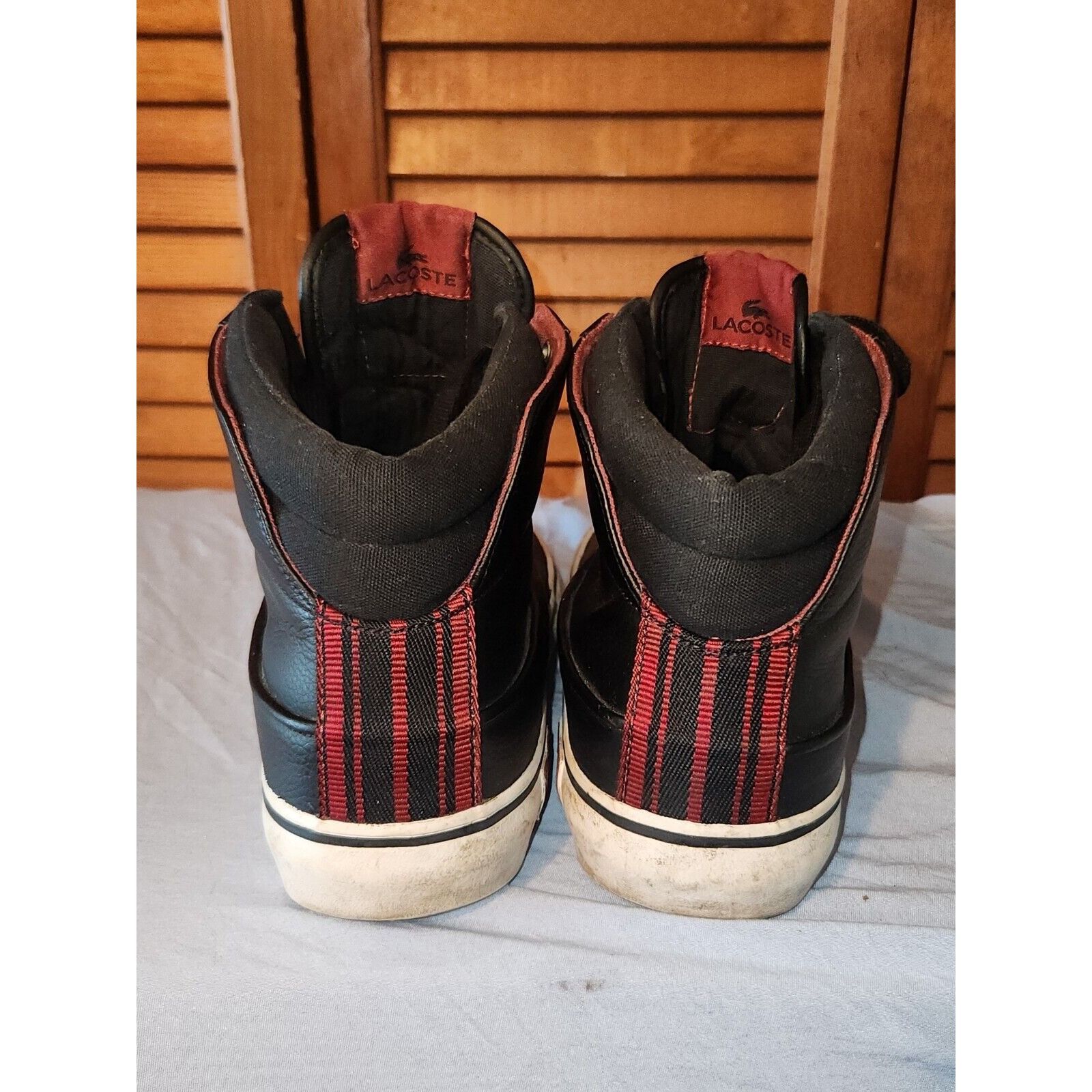 Lacoste Lacoste Hi Top Sneakers Ltd Ed 2013 Black Leather Autovault Size US 9 / EU 42 - 6 Thumbnail