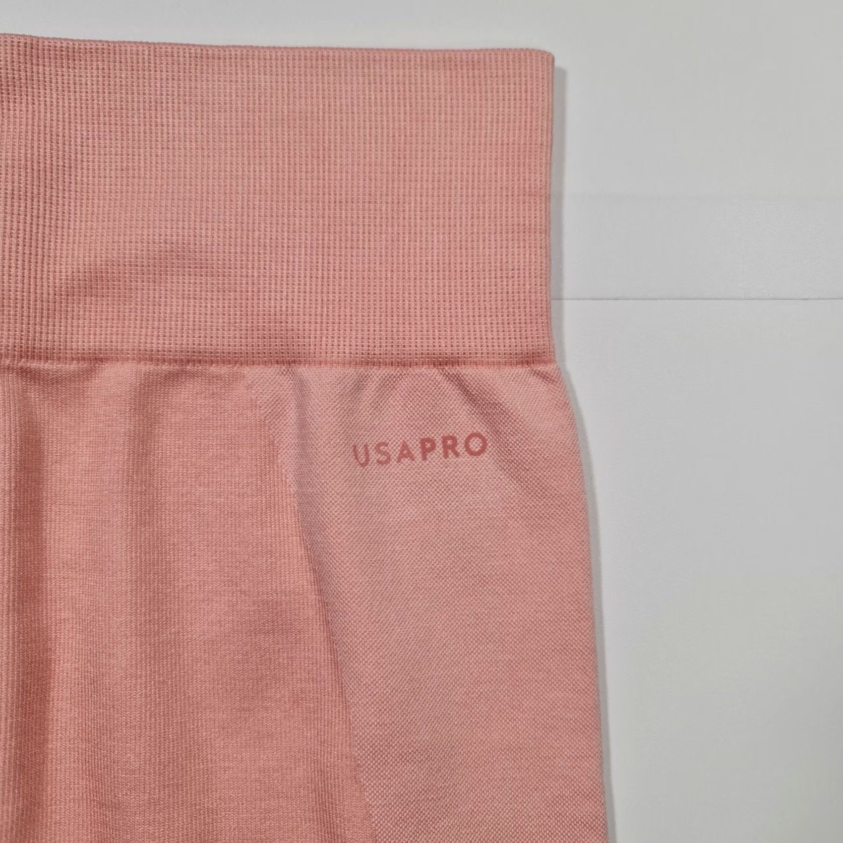 Vintage USA PRO Leggings Pink 6 UK High Waist Regular Womens Tights Comfort Breathable Seamless 54% Polyamide 42% Polyester 4% Elastane Sports Size 28" / US 6 / IT 42 - 3 Thumbnail