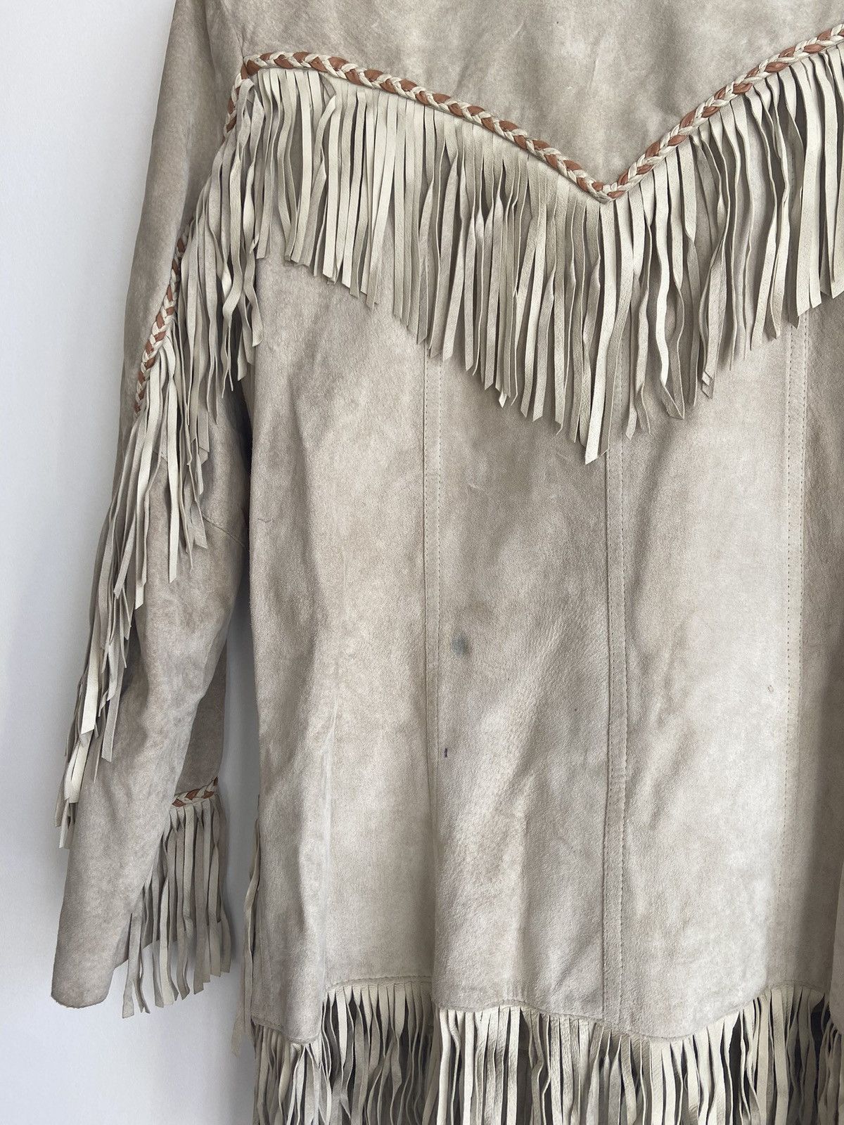 Other Alan Michael USA Vintage Suede Fringe Jacket Size S / US 4 / IT 40 - 11 Thumbnail