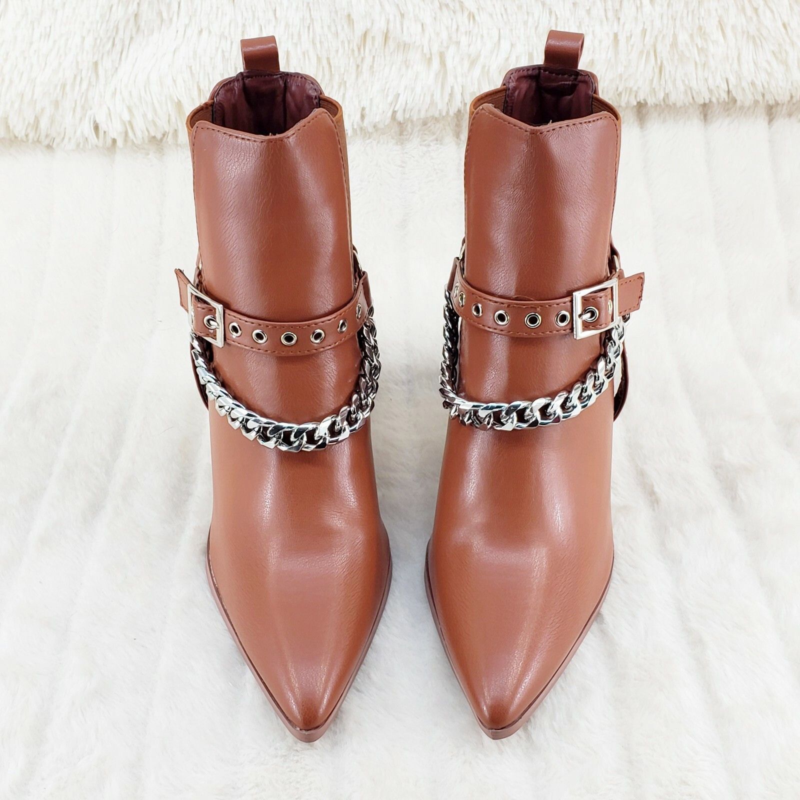 Other Dimitri Western Chain Strap Cowboy / Cowgirl Pull Ankle Boot Size US 11 / IT 41 - 7 Thumbnail