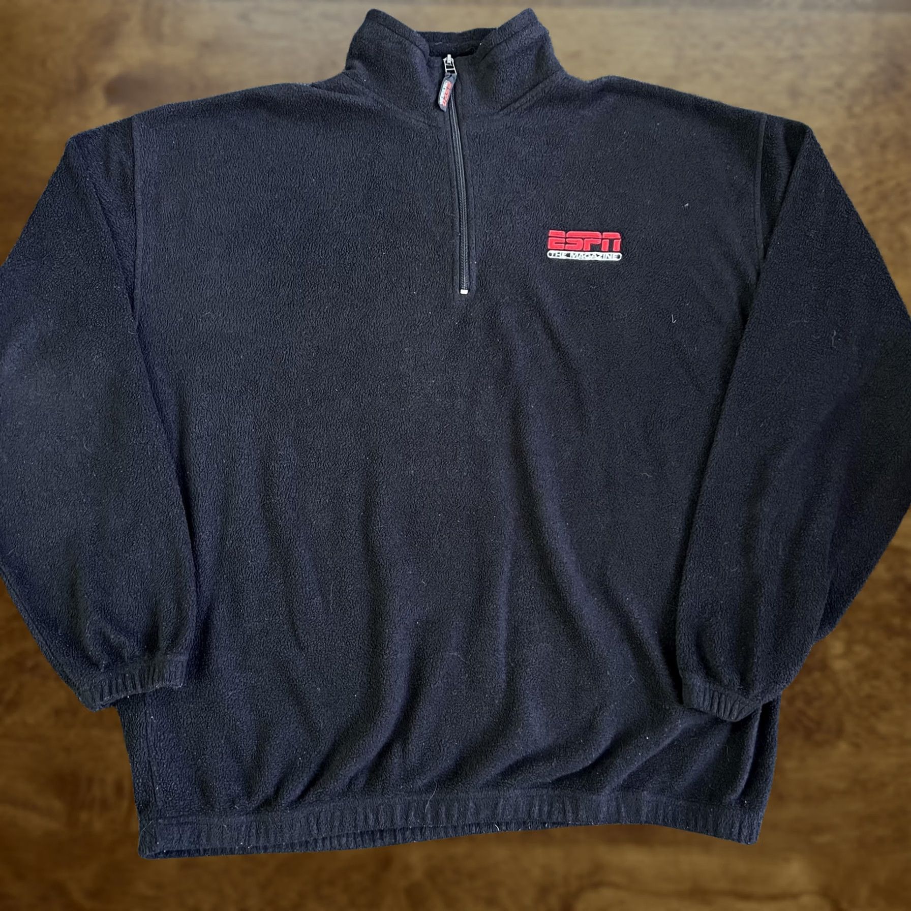 Logo 7 ESPN sweatshirt Mens XL Fleece Quarter Zip Pullover Embroidered Logo Size US XL / EU 56 / 4 - 1 Thumbnail