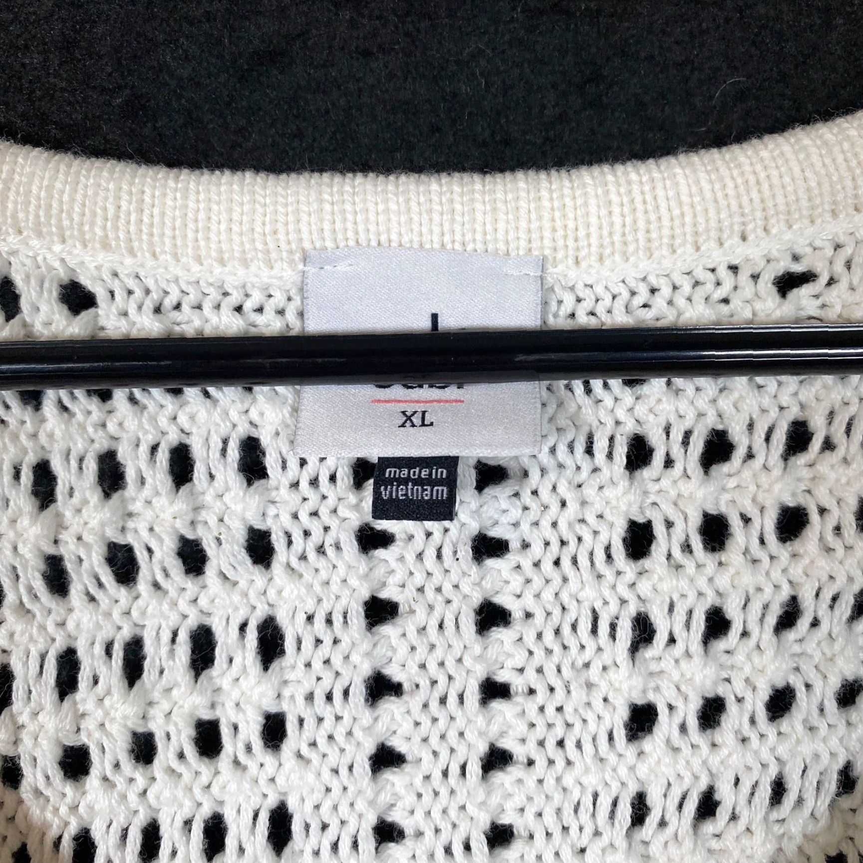 Vintage CAbi Sweater Cream Fringe Fiesta Poncho V-Neck Long Sleeve Knitted XL Women Pullover Knit Casual Workwear Size XL / US 12-14 / IT 48-50 - 4 Thumbnail