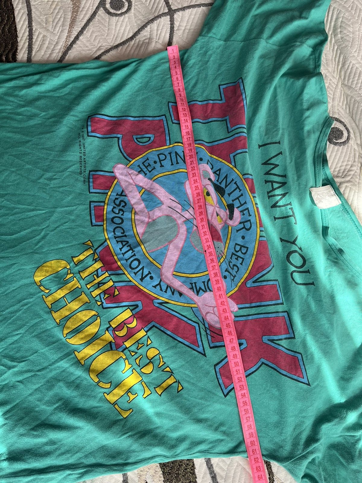 Vintage VINTAGE 1987 PINK PANTHER TSHIRT Size US L / EU 52-54 / 3 - 10 Thumbnail