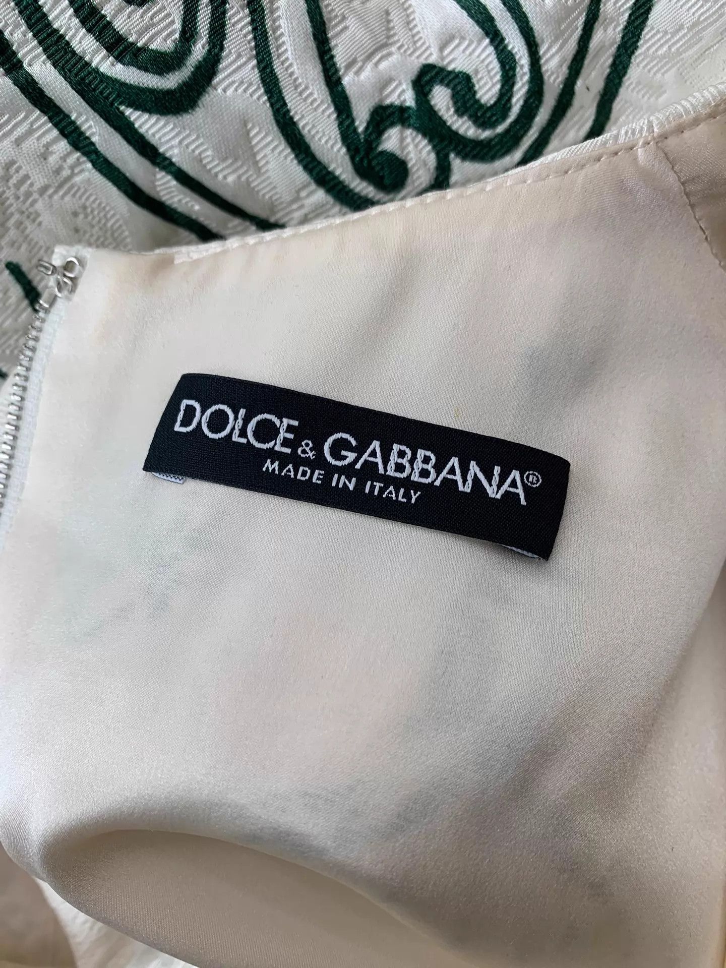 Dolce & Gabbana DG White Embossed Print Sleeveless Dress 40 New Size S / US 4 / IT 40 - 4 Thumbnail