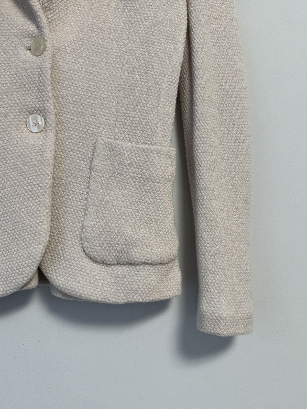 Circolo 1901 Circolo 1901 Women’s Cotton Blazer Jacket Beige Textured Size S / US 4 / IT 40 - 4 Thumbnail