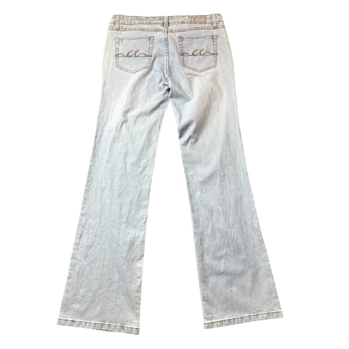 Japanese Brand 🔥🇯🇵 Vtg 90s Faded Denim Baggy Flared Size US 32 / EU 48 - 2 Thumbnail