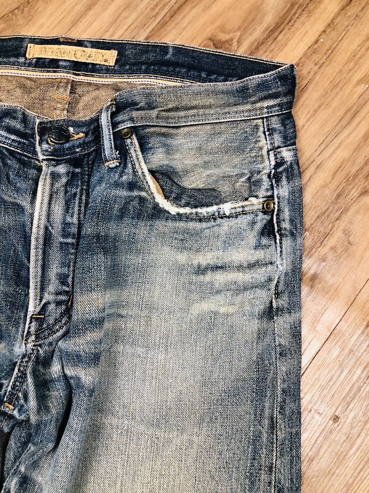 Japanese Brand Denim Craft Distressed Jeans (33) Size US 33 - 6 Thumbnail