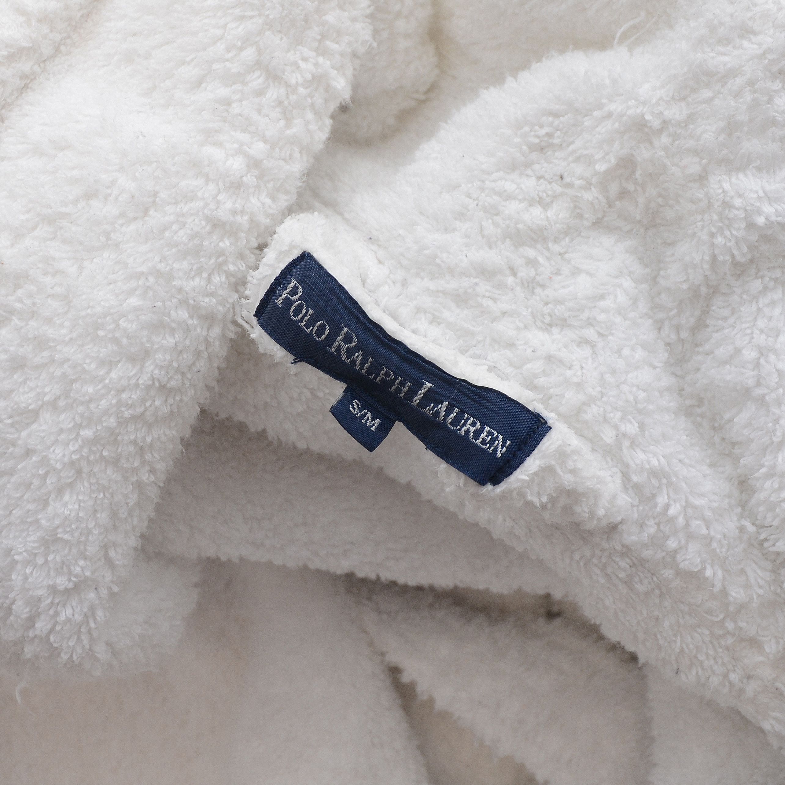 Polo Ralph Lauren × Ralph Lauren × Vintage Polo Ralph Lauren Unisex Robe Bathrobe S/M Big Pony Logo Size ONE SIZE - 12 Thumbnail