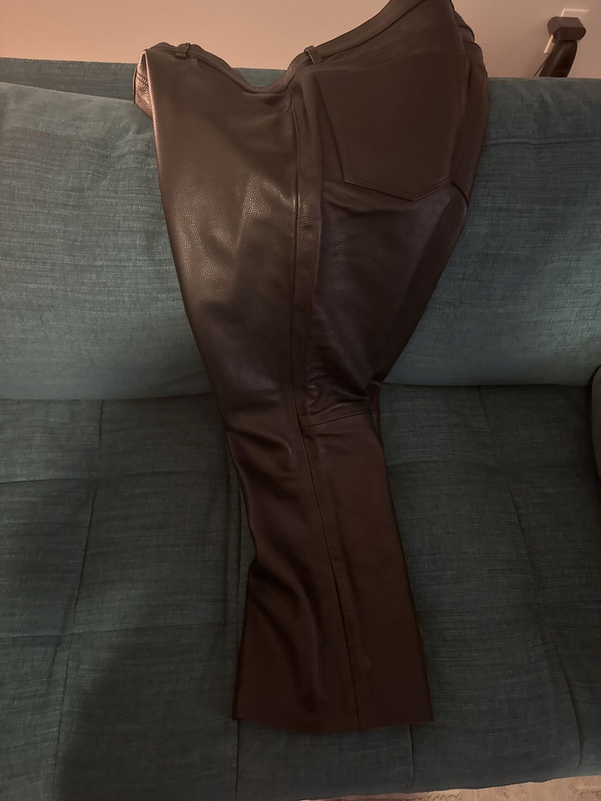 Genuine Leather Five Pocket Motorcycle Pants