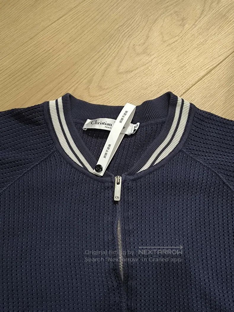 Dior Dior Navy blue long-sleeved knitted cardigan coat Size XS / US 0-2 / IT 36-38 - 3 Thumbnail