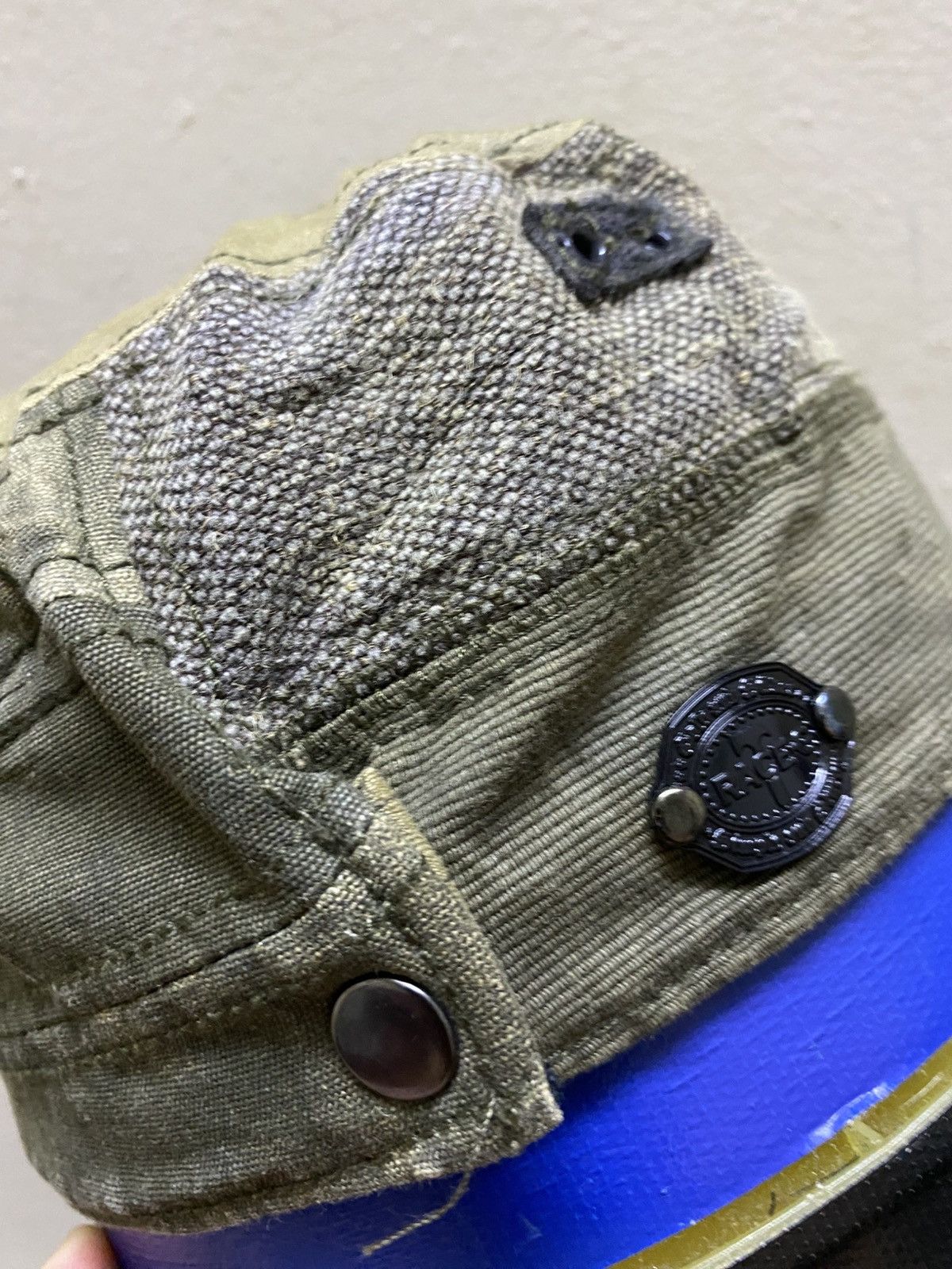 If Six Was Nine × Japanese Brand × Vintage Patchy Seam Vintage Grace Millitary Style Cap Hat Size ONE SIZE - 4 Thumbnail