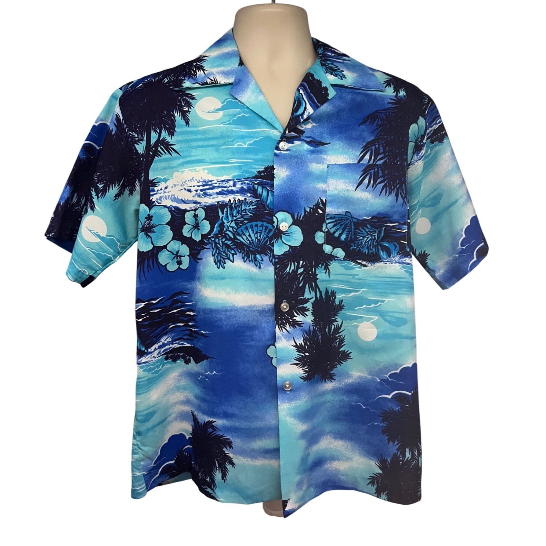 Vintage Liberty House Vintage Hawaiian Aloha Blue Button Shirt Size US L / EU 52-54 / 3 - 1 Thumbnail