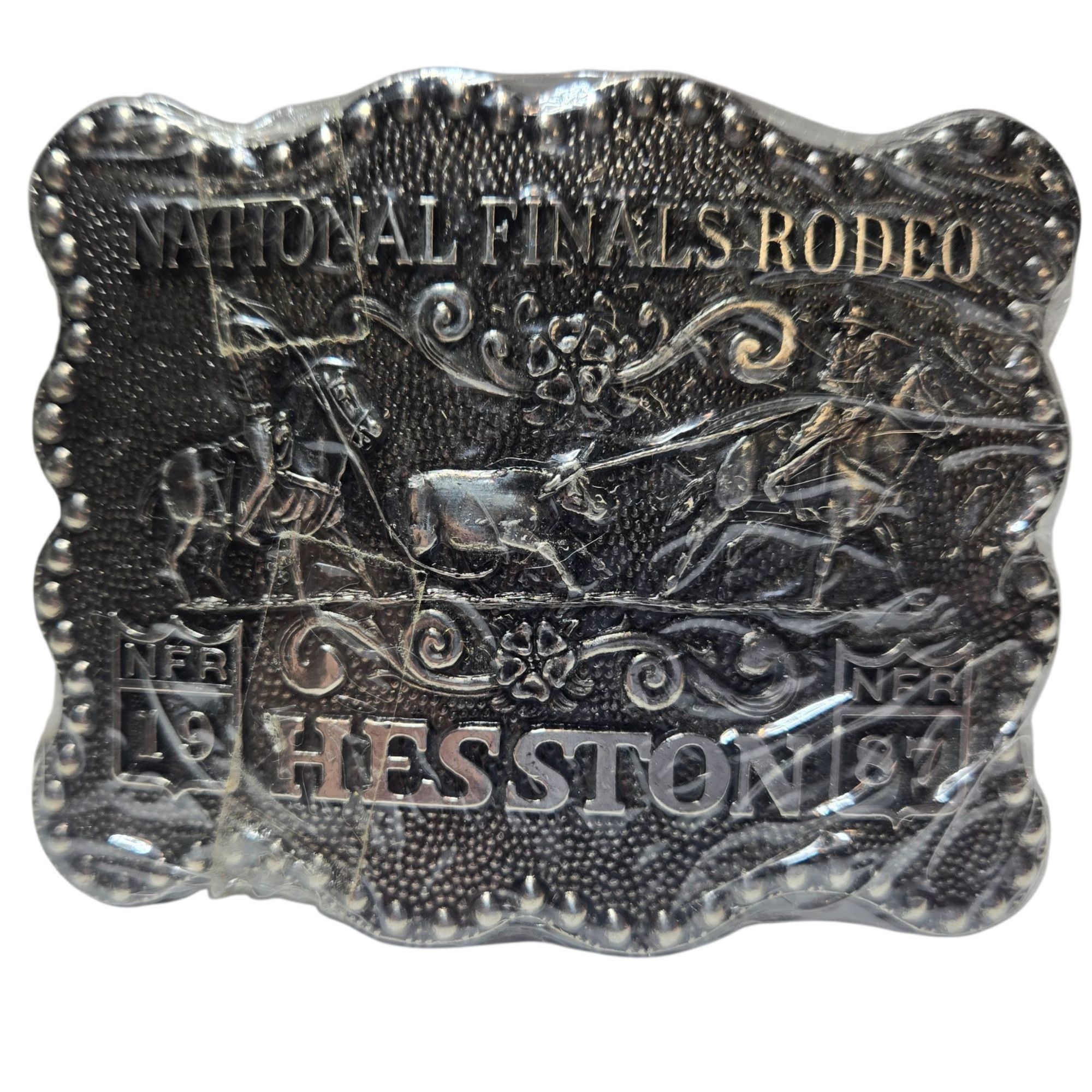 Other 1987 NFR Rodeo Belt Buckle NOS Team Roping National Finals C Size ONE SIZE - 10 Thumbnail