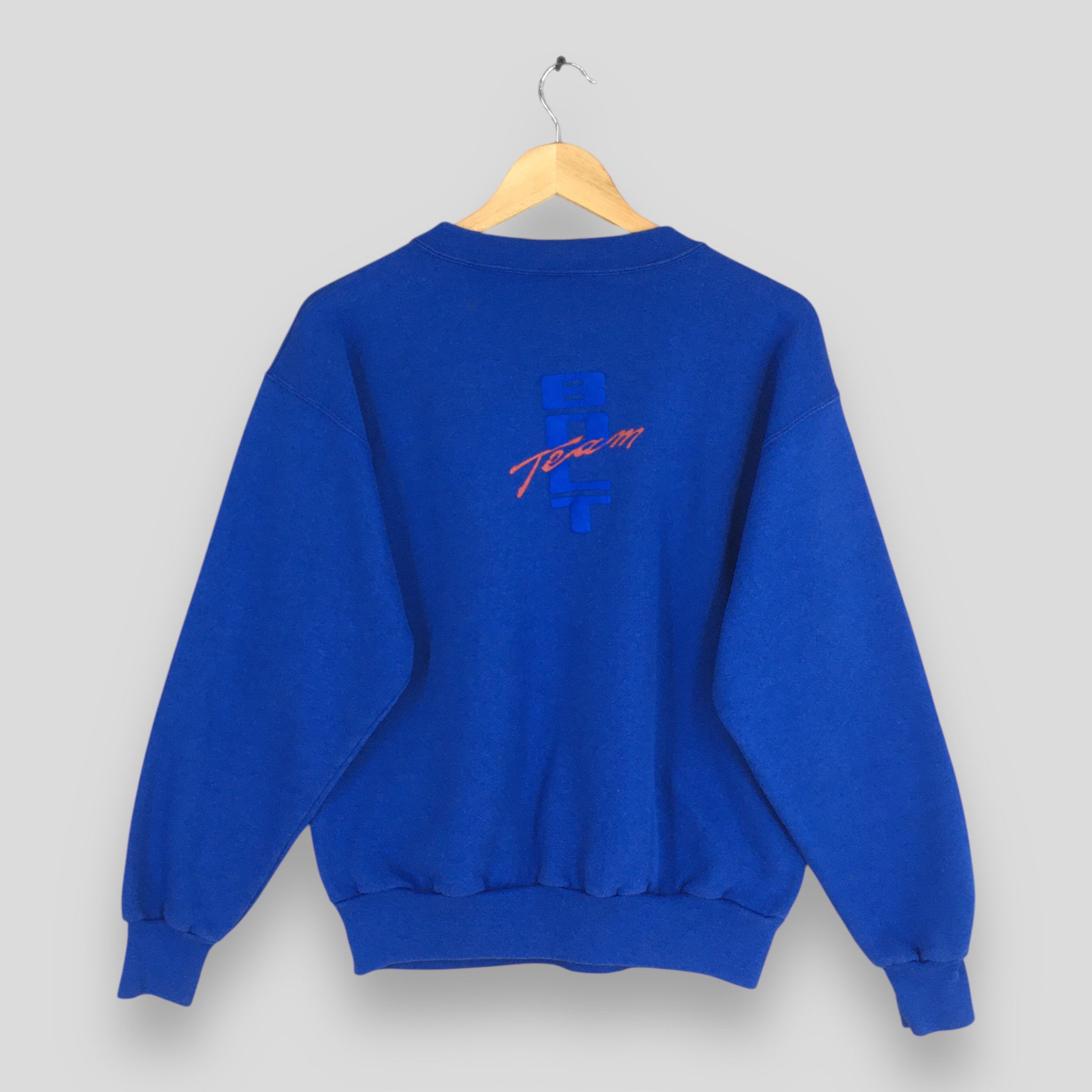 Lightning Bolt × Vintage Vintage 90s Lightning Bolt Blue Sweatshirt Medium Size US M / EU 48-50 / 2 - 7 Thumbnail