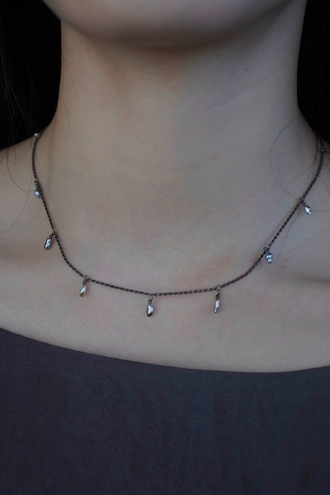 Other zooSelect KESHI Raindrop Pearl Handmade 925 Silver Necklace Size ONE SIZE - 3 Thumbnail