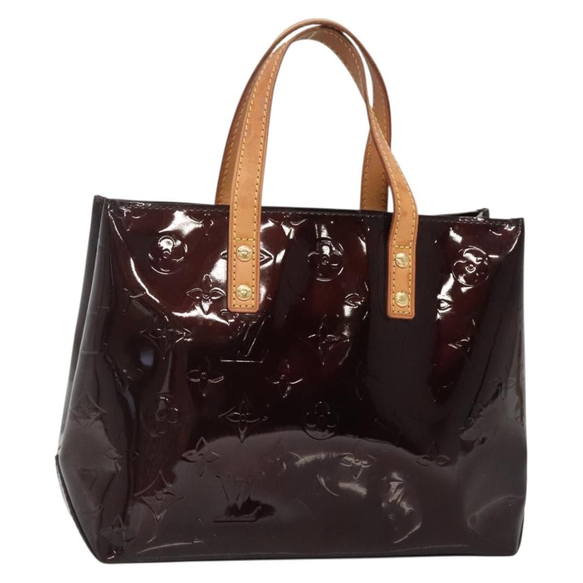 LOUIS VUITTON Monogram Vernis Reade PM Hand Bag Amarante