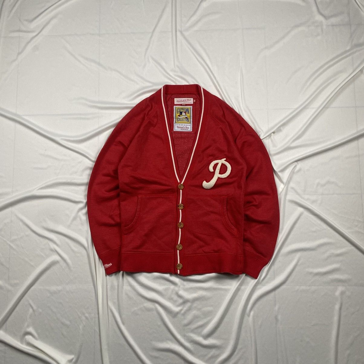Mitchell & Ness Mitchell&Ness MLB Phillies Jumper Cardigan Sweaters Size S / US 4 / IT 40 - 2 Thumbnail