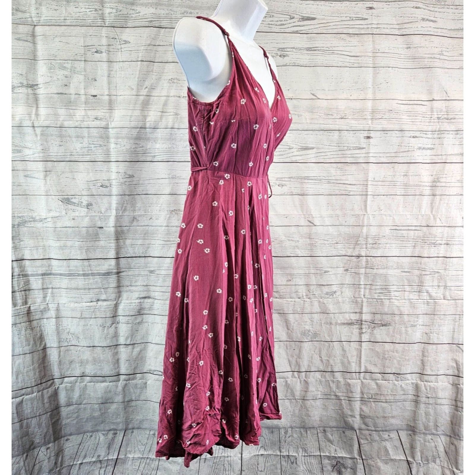 Abercrombie & Fitch Abercrombie & Fitch Womens Wrap Dress Sz XSP Pink White Floral Sleeveless Size XS / US 0-2 / IT 36-38 - 3 Thumbnail