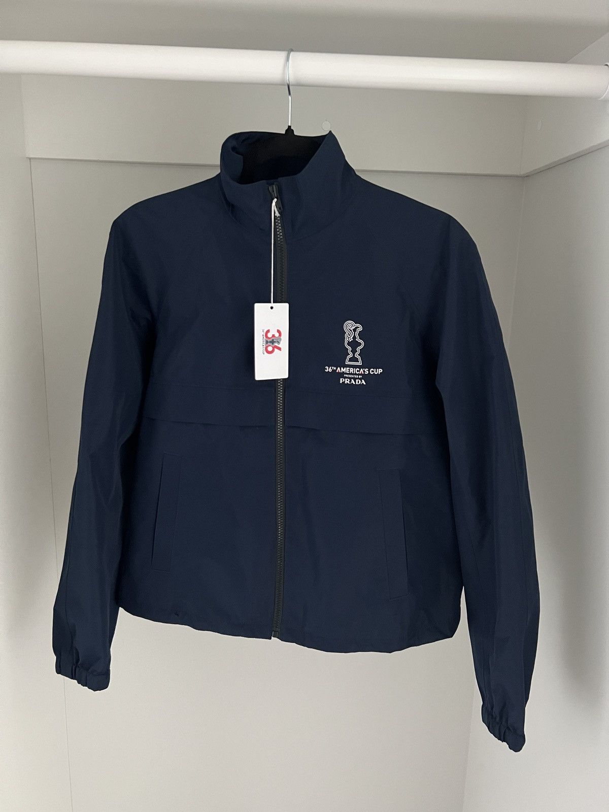 image of America’S Cup Prada Nylon Light Jacket in Navy, Men's (Size Small)