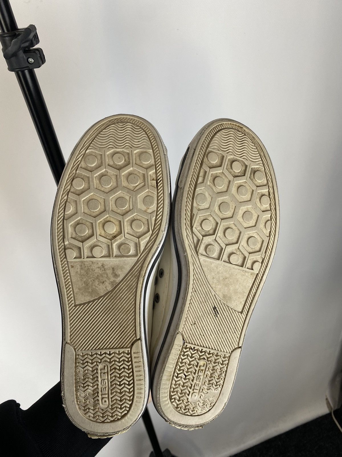 Diesel × Vintage 🔥Diesel Avant Garde White Leather Punk Sneakers 9/40 size Size US 9 / EU 42 - 3 Thumbnail
