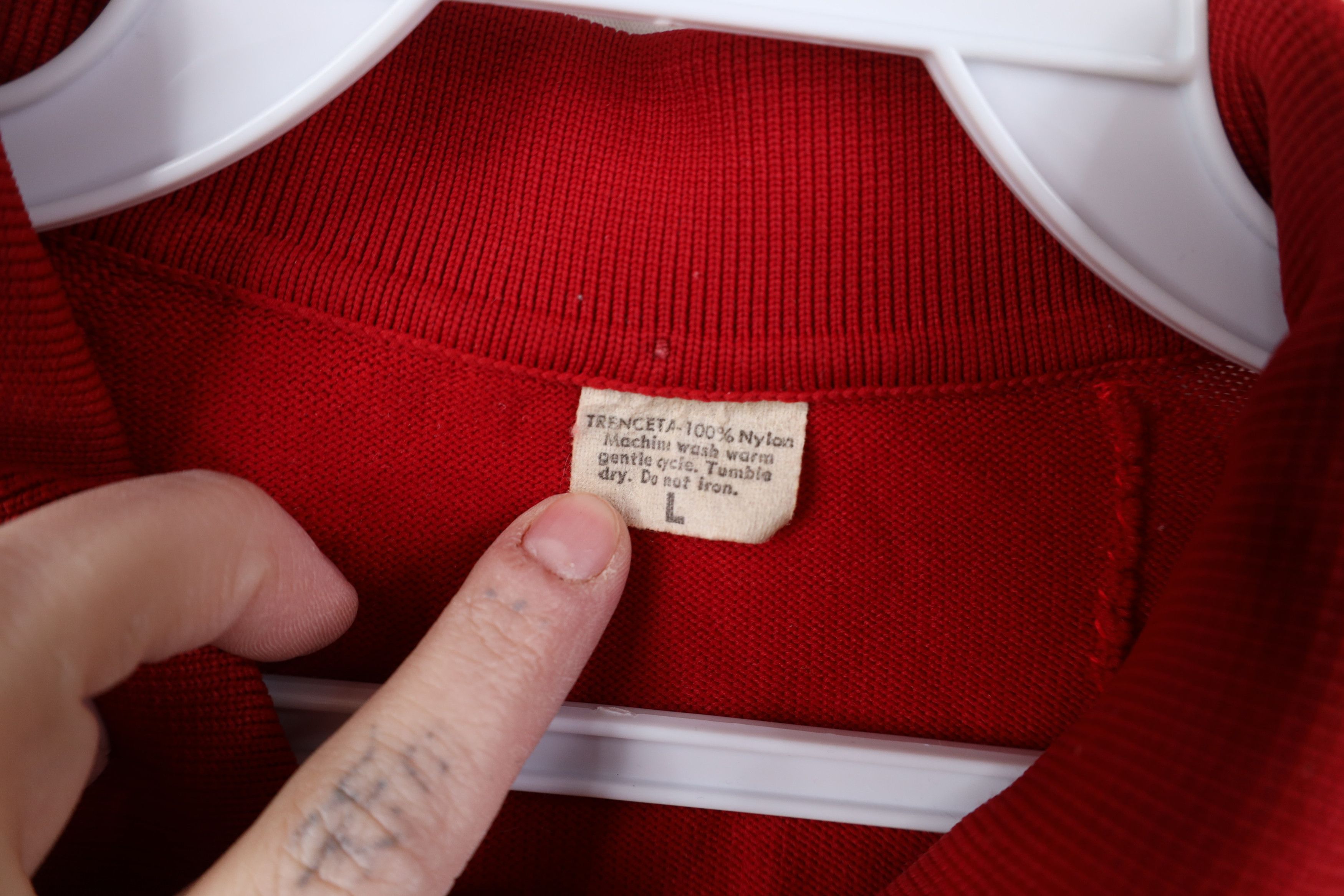 Vintage Vintage 50s 60s Streetwear Knit Collared Pullover Polo Red Size US L / EU 52-54 / 3 - 8 Thumbnail